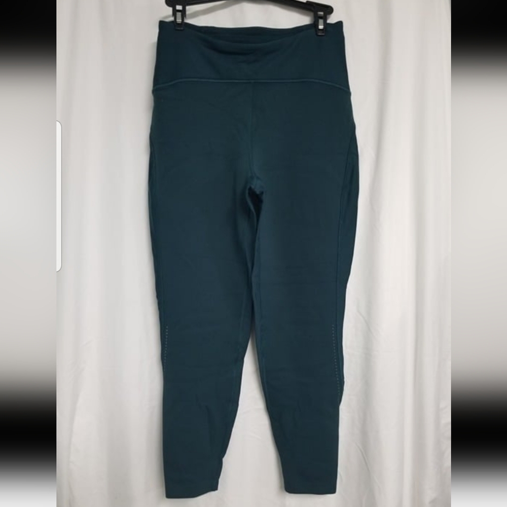 Womens Teal Blue LULULEMON Stretch Legging Workout Pants Size 6